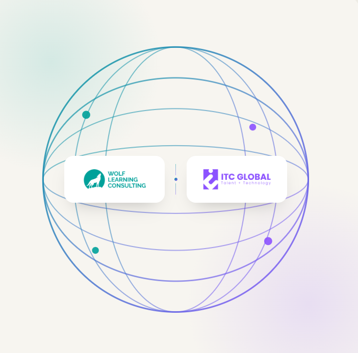 WOLF Learning Consulting × ITC Global — Logos